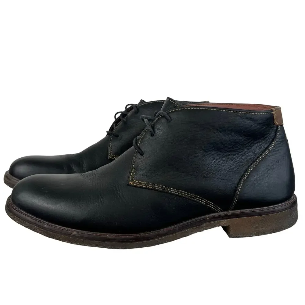 Johnston & Murphy Men's Copeland Black Leather Chukka Boot 25-2021 (Sz 12)